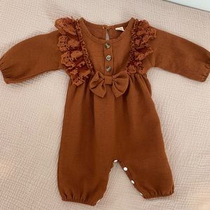 Fall baby romper